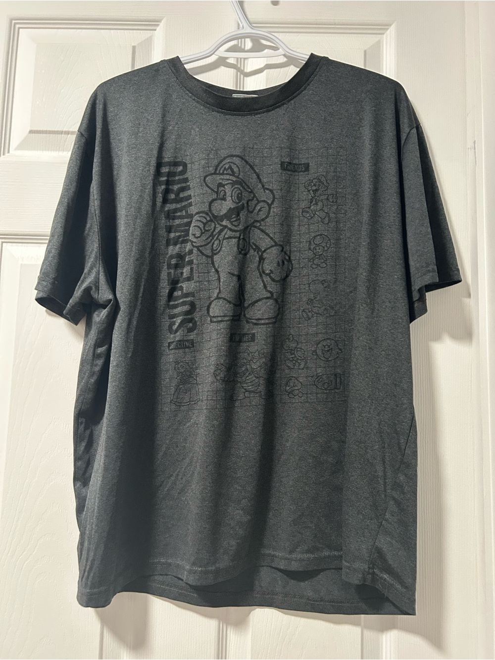 Super Mario Graphic Tee - Charcoal Gray